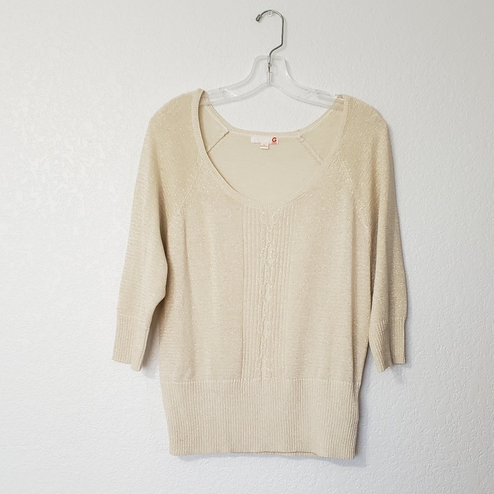 G by Guess Cable Knit Sweater Top